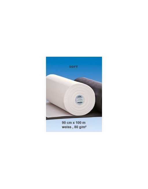 E-ZEE PES Soft 80g blanc 100mx90cm